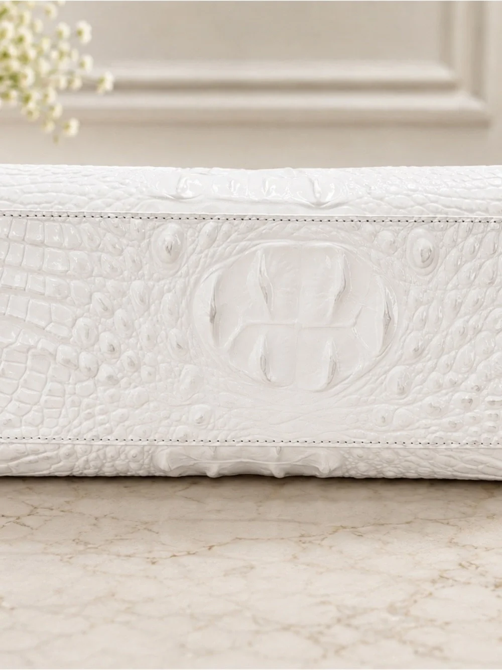 NWT Brahmin Adrian in Sea Salt White Satchel
